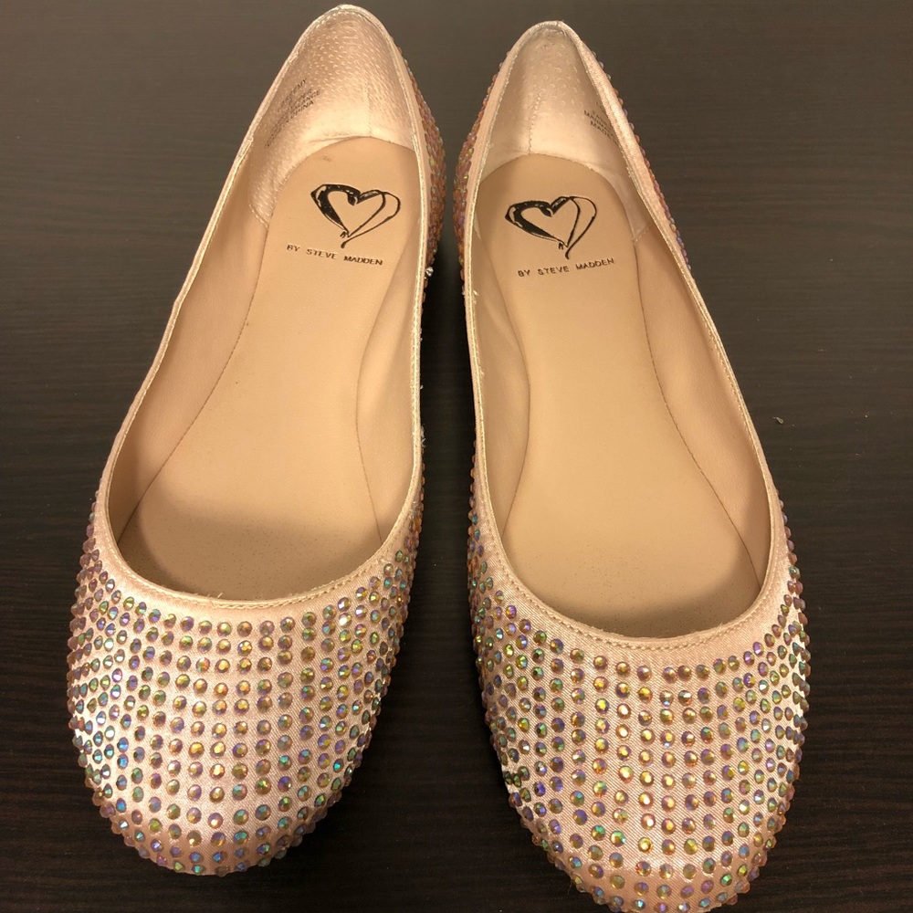 Steve Madden Blush Sparkly Flats